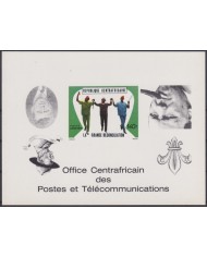F-EX48751 CENTRAL AFRICA DELUXE PROOF STAMP INVERTED RECONCILIATION SCOUT KENNEDY.