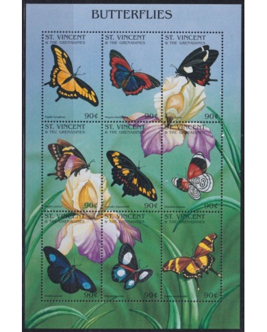 F-EX48759 ST VINCENT & GRENADINES MNH 1996 BUTTERFLIES PAPILLONS MARIPOSAS.