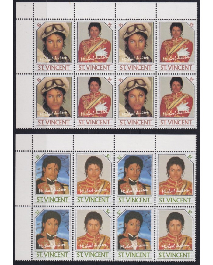 F-EX48760 ST VINCENT MNH 1985 MICHAEL JACKSON BLOCK 4.