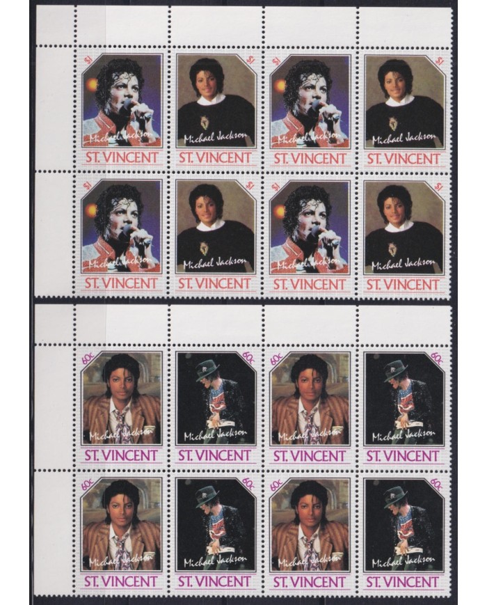 F-EX48760 ST VINCENT MNH 1985 MICHAEL JACKSON BLOCK 4.