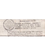 1818-PS-3 SPAIN ESPAÑA 1818 SELLO 2º SEALLED PAPER REVENUE.