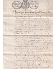 1827-PS-12 SPAIN ESPAÑA 1827 SELLO 2º SEALLED PAPER REVENUE.