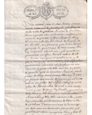 1832-PS-88 SPAIN ESPAÑA 1829 SELLO 3º SEALLED PAPER REVENUE.