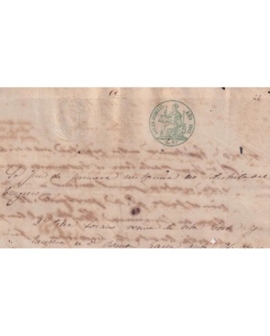 1863-PS-4 ESPAÑA SPAIN REVENUE SEALLED PAPER PAPEL SELLADO JUDICIAL1863 6rs.F