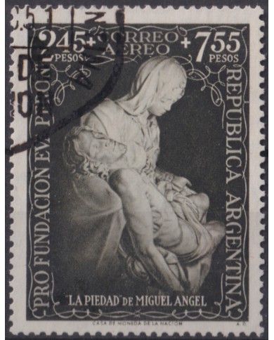 F-EX48462 ARGENTINA 1951 PIEDAD MICHELANGELO ART SCULTURE + 20€.