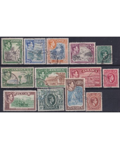 F-EX48498 JAMAICA 1938 STAMPS LOT 1/2c – 10/.