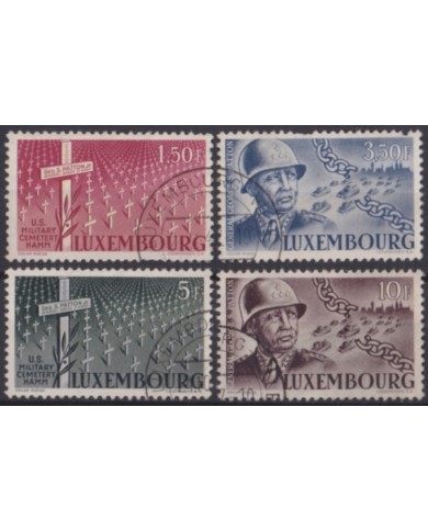 F-EX48520 LUXEMBOURG 1947 WWII GEN PATTON USED + 35€.