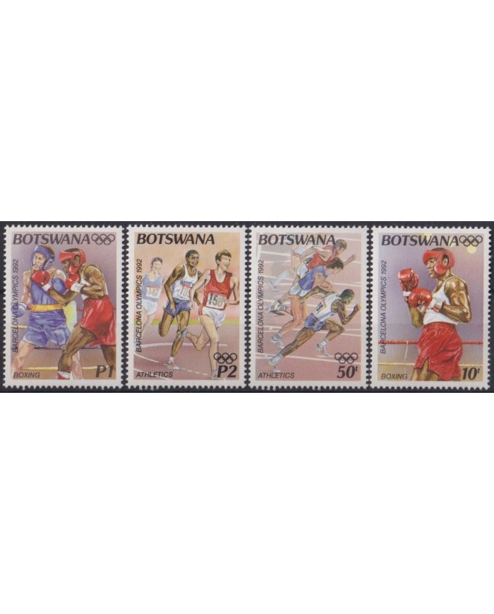 F-EX48931 BOTSWANA MNH 1992 OLYMPIC GAMES BARCELONA BOXING ATHLETISM.