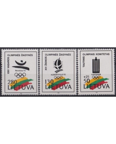 F-EX48941 LIETUVA LITHUANIA MNH 1992 OLYMPIC GAMES BARCELONA.