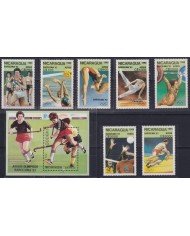 F-EX48888 NICARAGUA MNH 1989 OLYMPIC BARCELONA ATHLETISM JOCKEY SOCCER SWIMING.