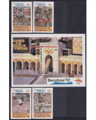 F-EX48933 ANTIGUA BARBUDA MNH 1990 OLYMPIC GAMES BARCELONA ATHLETISM JAVELIN.