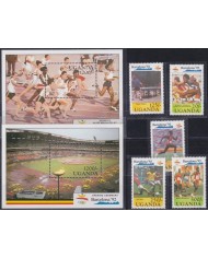 F-EX48878 UGANDA MNH 1991 OLYMPIC GAMES BARCELONA TENNIS TABLE ATHLETISM.
