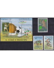 F-EX48851 SAO TOME I PRINCIPE MNH 1987 OLYMPIC GAMES BARCELONA TENNIS SOCCER.