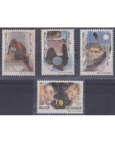 F-EX48844 BELGIUM MNH 1992 OLYMPIC GAMES BARCELONA ATHLETISM SHUTTER BASEBALL.