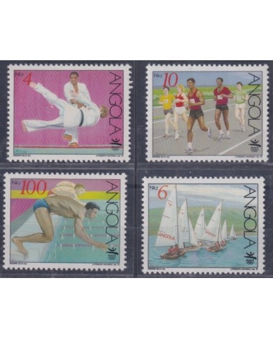 F-EX48932 ANGOLA MNH 1991 OLYMPIC GAMES BARCELONA SAILING CICLING JUDO SWIMMING.