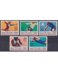 F-EX48860 USA US MNH 1992 OLYMPIC GAMES BARCELONA ARTISTIC GIMNASTIC SOCCER BOXING SWIMMING.