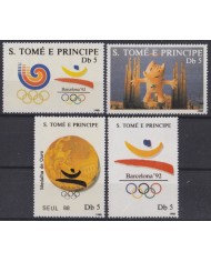 F-EX48845 SAO TOME I PRINCIPE MNH 1988 SEOUL OLYMPIC GAMES BARCELONA LOGO.