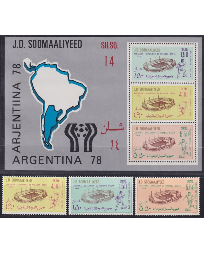 F-EX46617 SOMALIA MNH 1978 SOCCER WOLRD CHAMPIONSHIP.