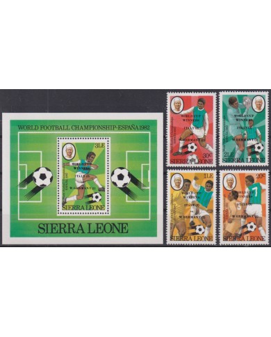 F-EX47563 SIERRA LEONE MNH 1982 CHAMPIONSHIP SOCCER FOOTBALL.