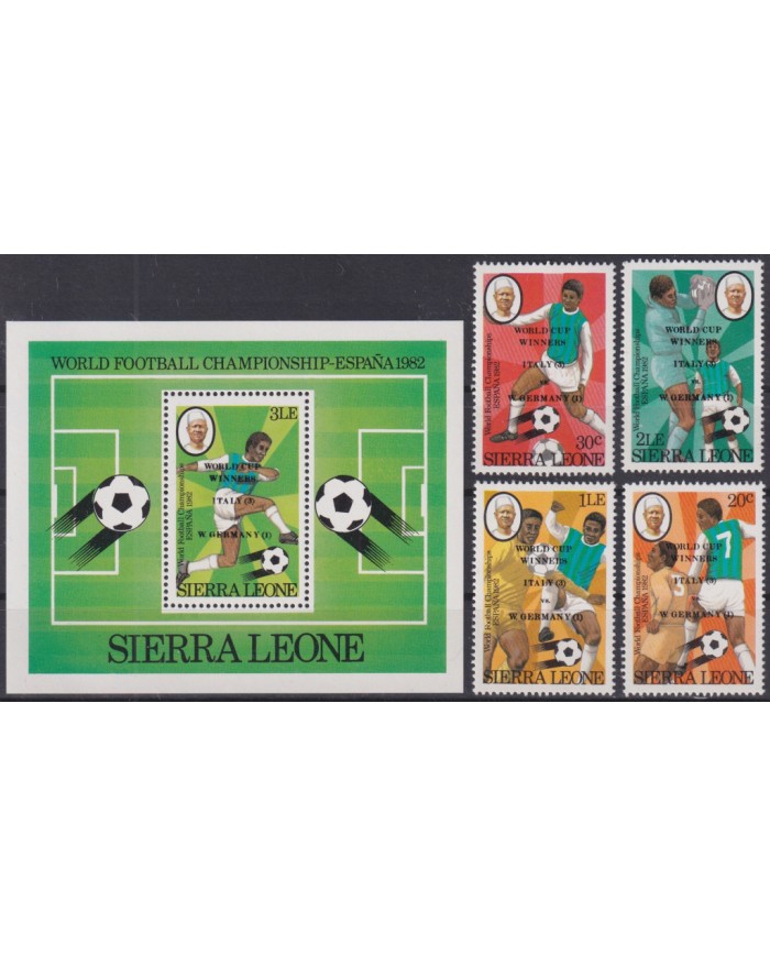 F-EX47563 SIERRA LEONE MNH 1982 CHAMPIONSHIP SOCCER FOOTBALL.