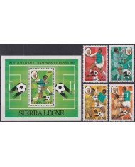 F-EX47563 SIERRA LEONE MNH 1982 CHAMPIONSHIP SOCCER FOOTBALL.