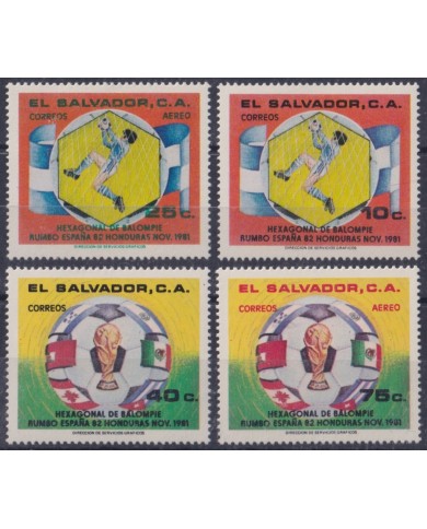 F-EX47564 EL SALVADOR MNH 1981 SPAIN SOCCER FUTBOL CHAMPIONSHIP.