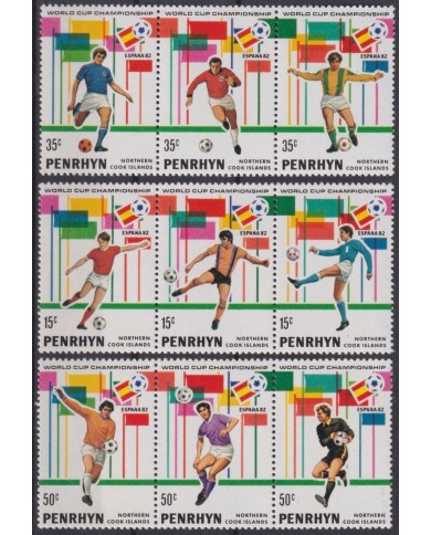 F-EX47568 PENRHYN MNH 1982 SPAIN SOCCER FUTBOL CHAMPIONSHIP.