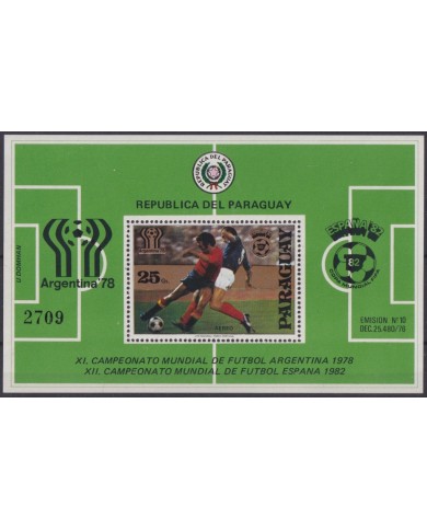 F-EX47570 PARAGUAY MNH 1982 SPAIN SOCCER FUTBOL CHAMPIONSHIP.