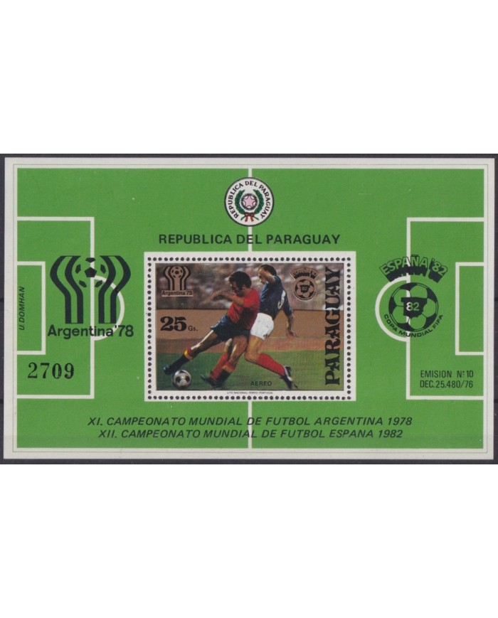 F-EX47570 PARAGUAY MNH 1982 SPAIN SOCCER FUTBOL CHAMPIONSHIP.