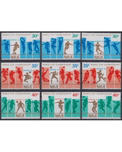 F-EX47576 NIUE MNH 1982 SPAIN SOCCER FOOTBALL WORLD CHAMPIONSHIP.