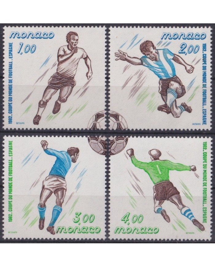 F-EX47577 MONACO MNH 1982 SPAIN CUP SOCCER FOOTBALL.