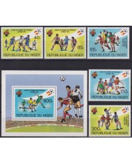 F-EX46791 NIGER MNH 1982 SPAIN CUP SOCCER FOOTBALL SET.