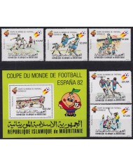 F-EX46794 MAURITANIE MNH 1982 SPAIN CUP SOCCER FOOTBALL SET.