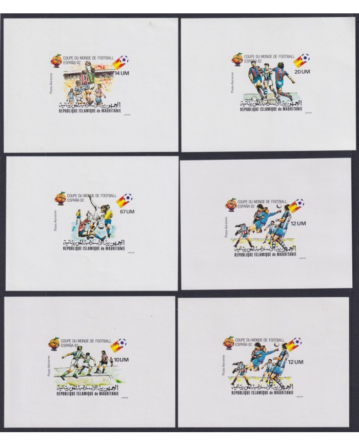 F-EX46796 MAURITANIE MNH 1982 SPAIN CUP SOCCER FOOTBALL IMPERFORATED PROOF.