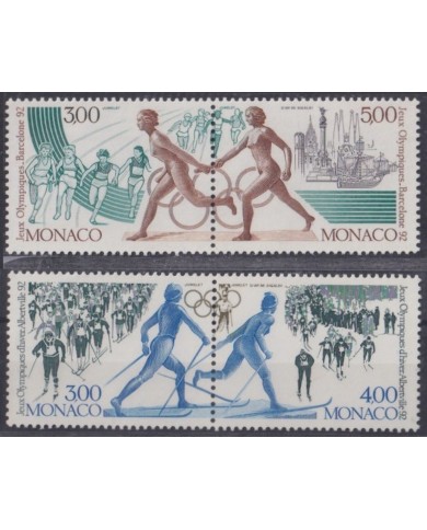 F-EX48913 MONACO MNH 1992 OLYMPIC GAMES BARCELONA ATHLETISM SKITING.