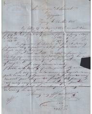Z305 ESPAÑA SPAIN 1866 12cu FIGUERAS - PERPIGNAN, FRANCE. 5c DUE.