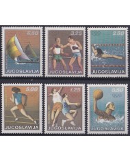 F-EX47635 YUGOSLAVIA 1972 MUNICH OLYMPIC GAMES ATHLETISM SOCCER FOOTBALL BICYCLE CYCLE BOXING.