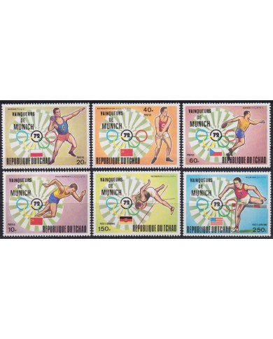 F-EX47641 CHAD TCHAD MNH 1972 MUNICH OLYMPIC GAMES ATHLETISM.