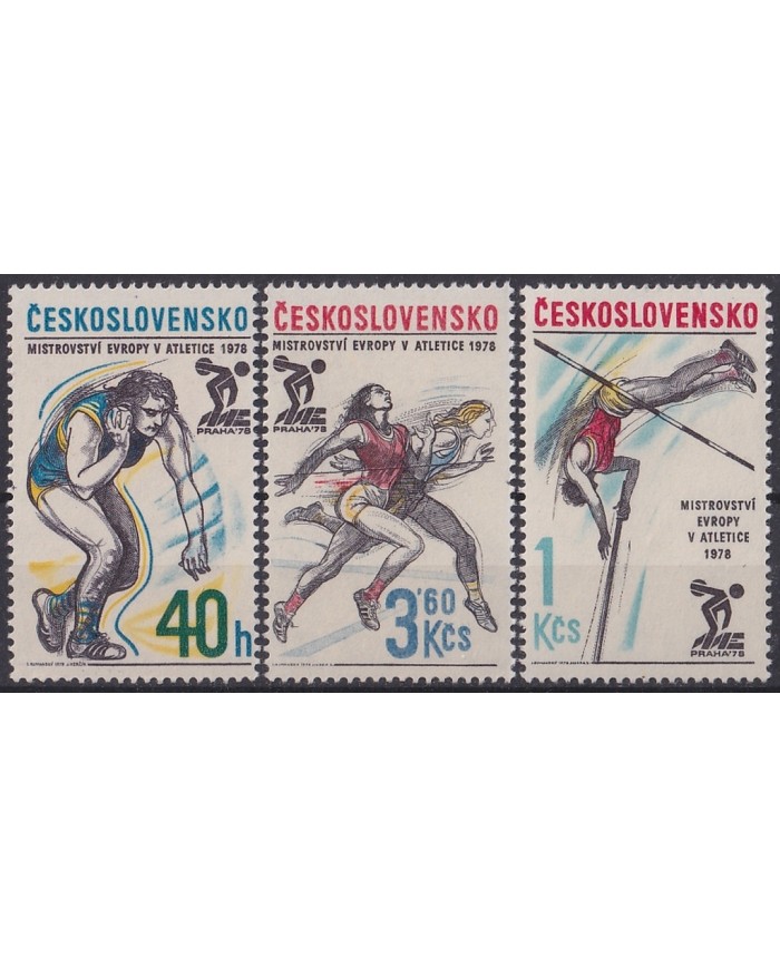 F-EX47599 CZECHOSLOVAKIA MNH 1978 ATHLETISM EUROPEAN CHAMPIONSHIP.