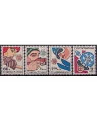 F-EX47601 CZECHOSLOVAKIA MNH 1977 SPORT WINTER SPARTAKIAD SKITTING SHUTTING HOCKEY.