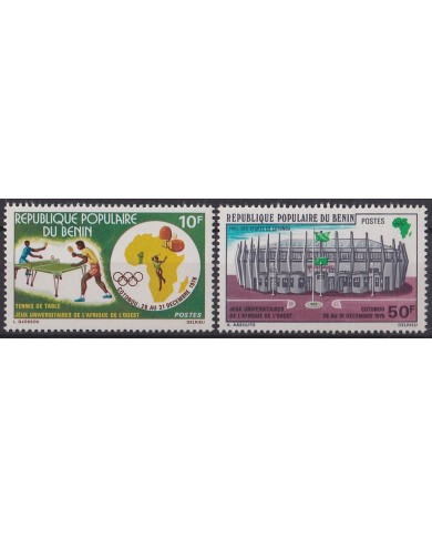 F-EX47613 BENIN MNH 1976 WEST AFRICAN GAMES STADIUM PIN PONG.