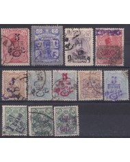 F-EX48484 IRAN PERSIA 1917-19 OVERPRINT STAMPS LOT.