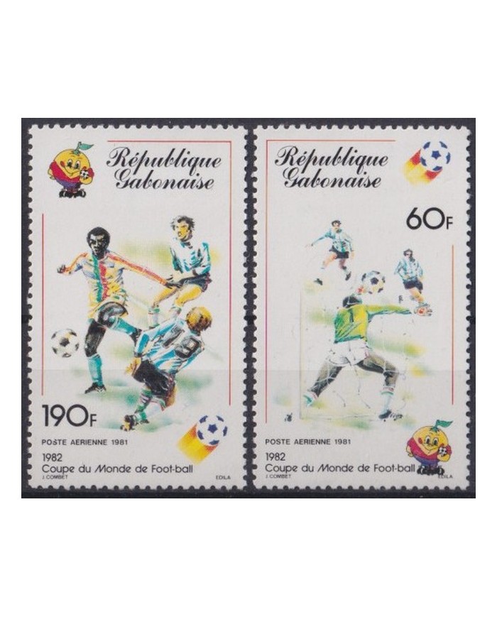 F-EX49079 GABON MNH 1982 SPAIN SOCCER FUTBOL CHAMPIONSHIP.