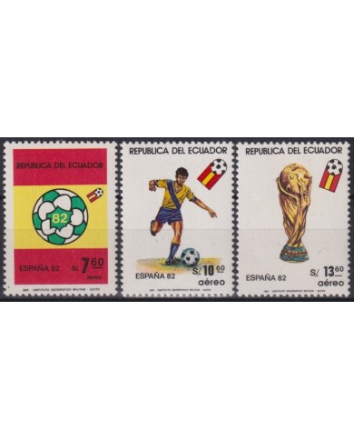 F-EX49081 ECUADOR MNH 1982 SPAIN SOCCER FUTBOL CHAMPIONSHIP.
