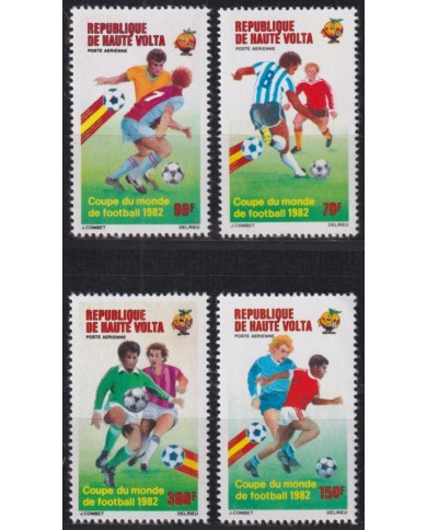 F-EX49086 UPPER VOLTA HAUTE VOLTA MNH 1982 WORLD CHAMPIONSHIP SOCCER FOOTBALL.