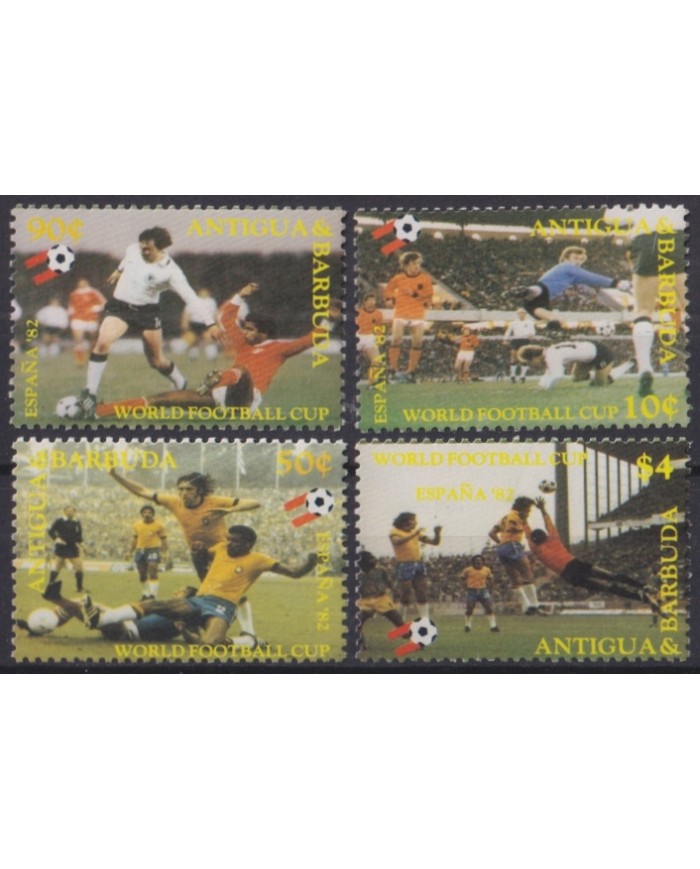 F-EX49088 ANTIGUA & BARBUDA MNH 1982 WORLD CHAMPIONSHIP SOCCER FOOTBALL.