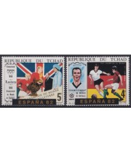 F-EX49090 CHAD MNH 1982 WORD CHAMPIONSHIP SOCCER FOOTBALL SET.