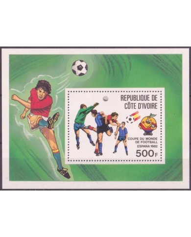 F-EX49097 IVORY COAST COTE D´IVORE MNH 1982 SOCCER WORLD CUP SPAIN.