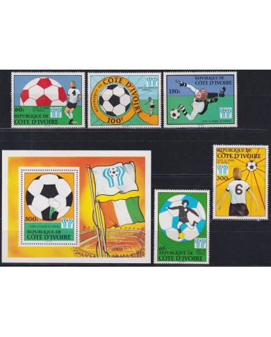 F-EX46814 IVORY COAST COTE D´IVORE MNH 1978 ARGENTINA SOCCER WORLD CUP SET