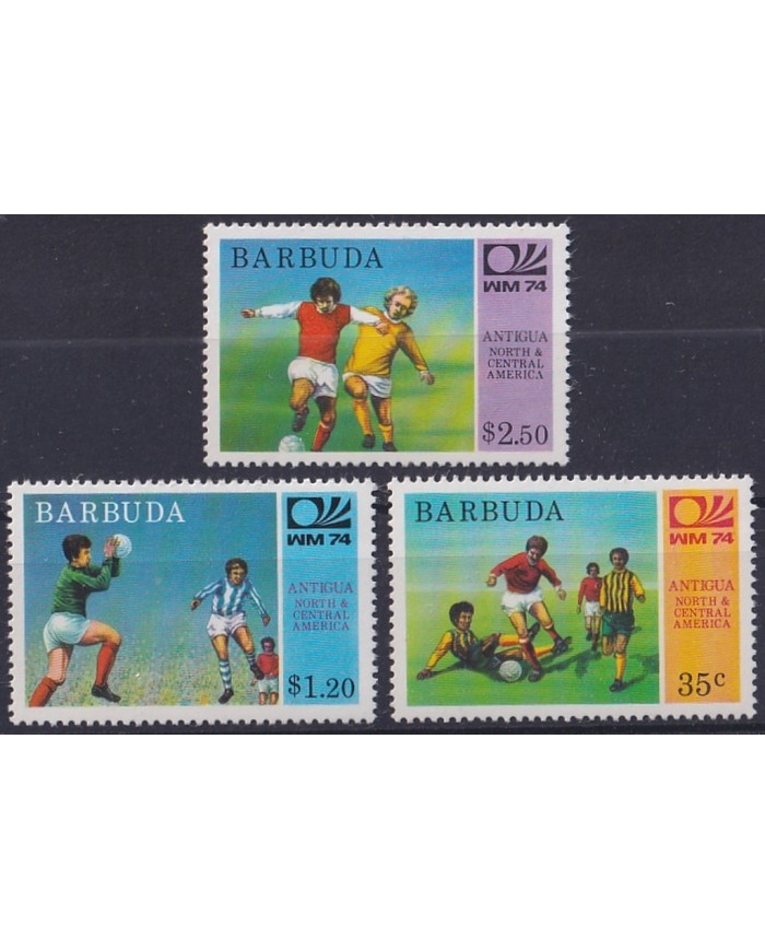 F-EX47667 BARBUDA MNH 1974 WORLD CUP SOCCER FOOTBALL.